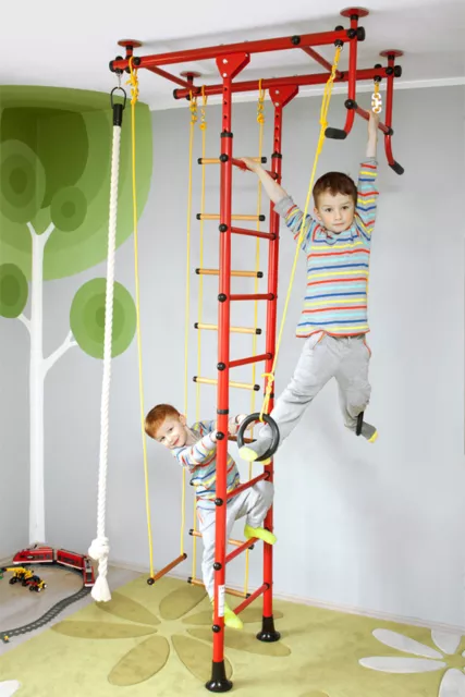 Sprossenwand Set für Kinder Indoor Klettergerüst Kinderzimmer Spielplatz