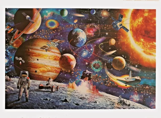 Neo - Puzzle Viajeros del Espacio Planetas Astronauta 1000 Piezas 70 x 50 cm