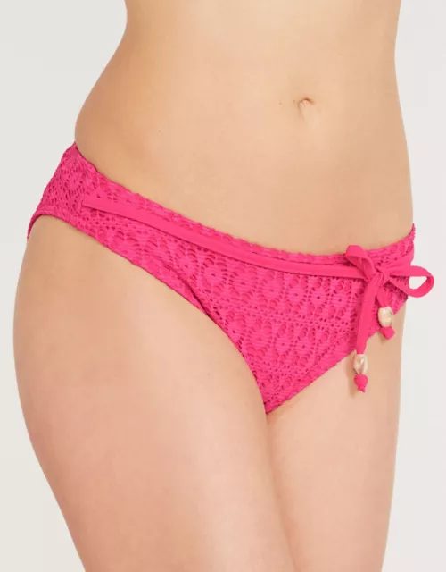 FREYA Spirit BIKINI BRIEF 3904 Crochet HOT PINK Size XS UK 8-10 NEW