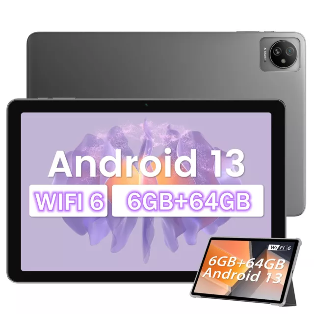 Blackview Tab 30 WiFi Tablet PC 10 Zoll 6(2+4)GB+64GB Android 13 mit Schutzhülle