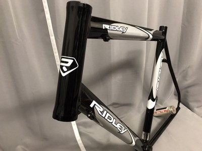 NOS NICE Ridley ALLUMINIO 7005 Tri Aero Race Frame C-T 57cm shiny black color 