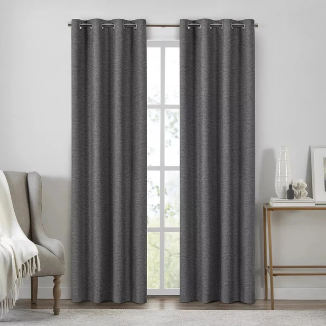 ECLIPSE DUOTECH TOTAL Blackout Draft Stopper Maddox Curtains, 2pack 52