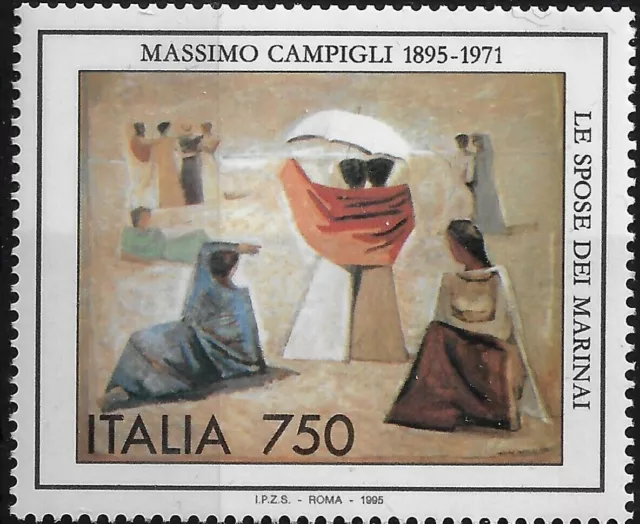 S47687 Italien MNH 1995 Kunst Bilder Kabinen 1v