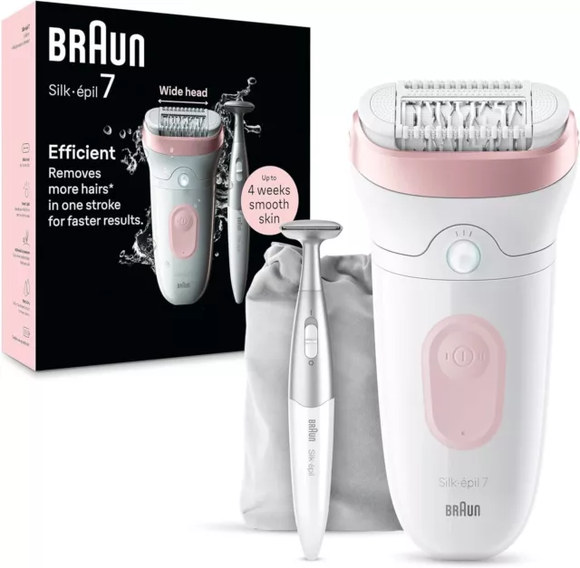 Braun Silk-épil 7 Epilator SE7-210 Hair Removal Short Hair 1 Month Smooth Skin