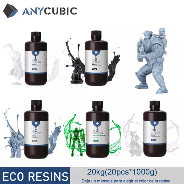 20KG ANYCUBIC Plant-based Resina per LCD UV Resin 405nm Impresora 3D MONO X MARS