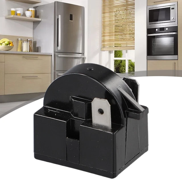 BLACK 2 PIN Starter Relay for Refrigerator Compressor Overload ...