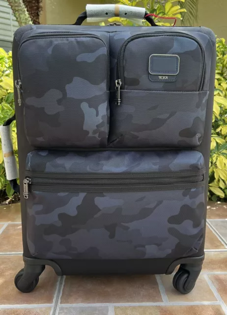 TUMI Ellison Continental Expandable Carryon 4 Wheel Packing Case Navy Blue Camo