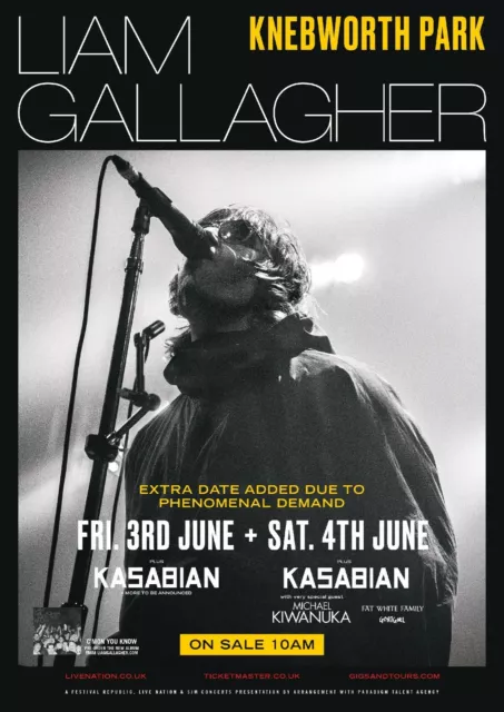 1 Liam Gallagher Knebworth ticket Friday 3rd June
