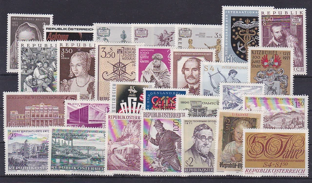 kompletter Jahrgang Österreich 1971 postfrisch**