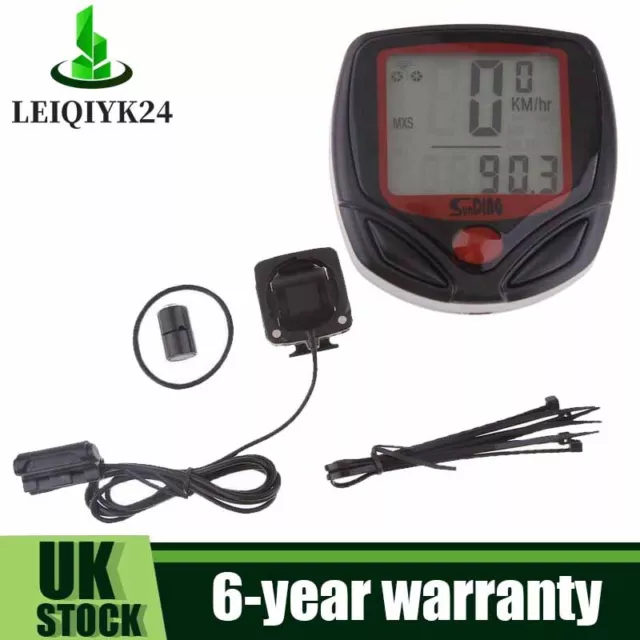 Universal Motorbike LCD Digital Speedometer Tachometer Odometer Gauge 12H/24H