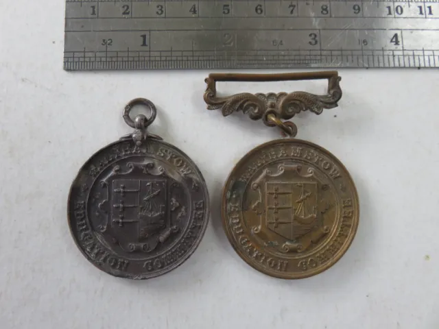 Antique British School Medals 1906 10 Walthamstow