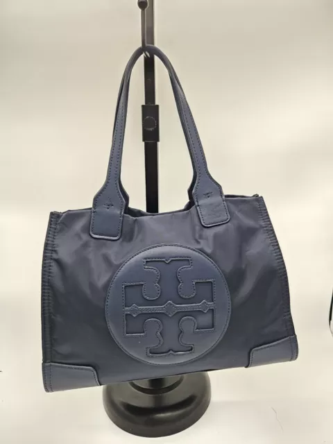 Tory Burch Ella Small Nylon Tote Bag Purse - Navy