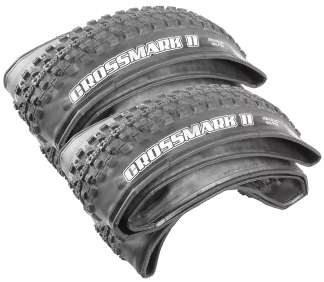 MAXXIS CROSSMARK II Tubeless ready MTB Bike Folding Tyre 29 x 2.1" 60 PSI Pair