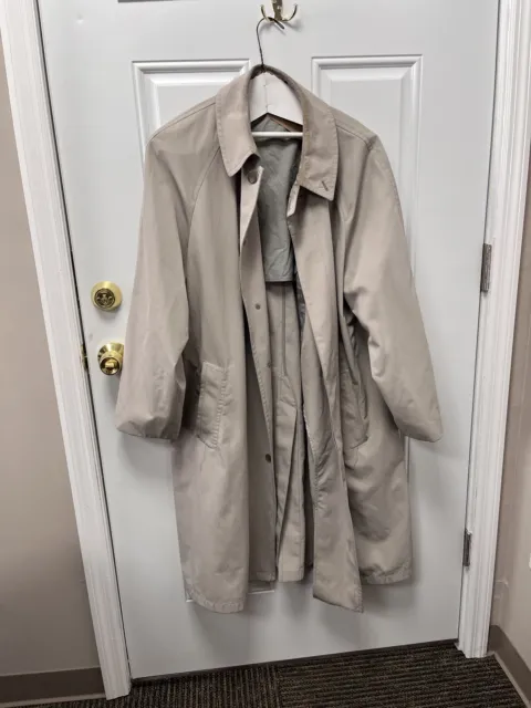 Allegri Tan Italian Men’s Rain Jacket Trench Coat Taglia 56 Size XXL