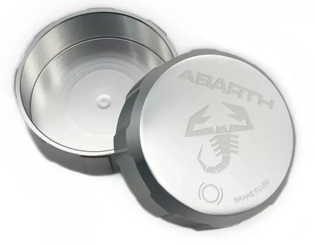 Cover Alluminio tappo serbatoio olio freni freno Logo Abarth 500 595 brake fluid