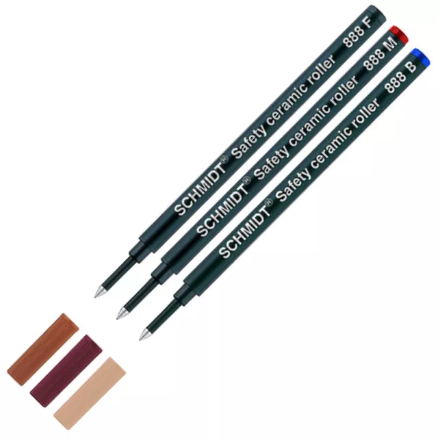 Schmidt 888 Rollerball Refill Black, Blue & Red - 1, 2 or 4 Pack - BIG DISCOUNTS