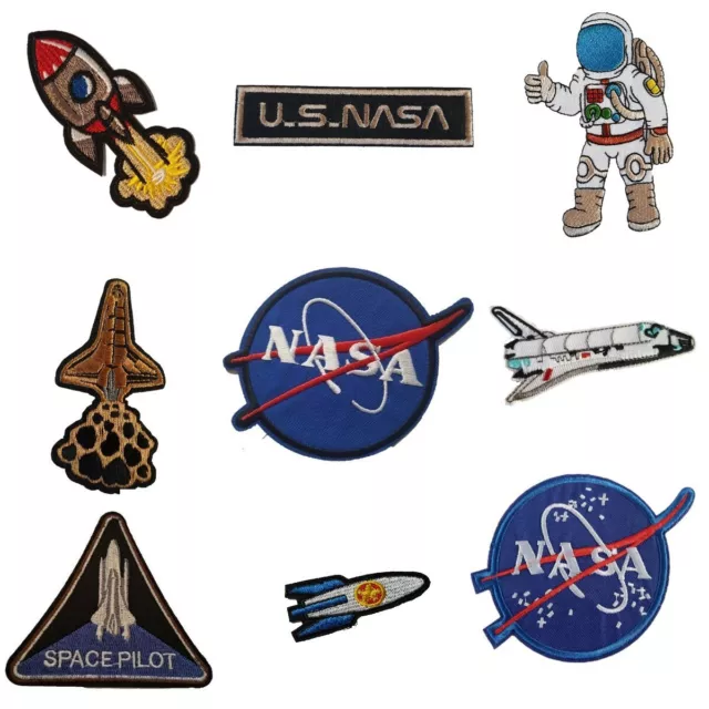 Space style Embroidered Iron On Sew On Patches Badges Transfers Fancy Dress