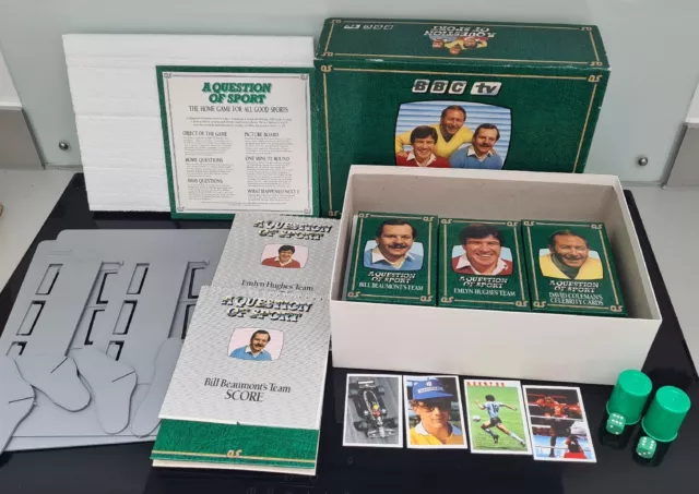 A QUESTION OF SPORT Board Game 1986  Complete + Tyson Maradona Senna Cards