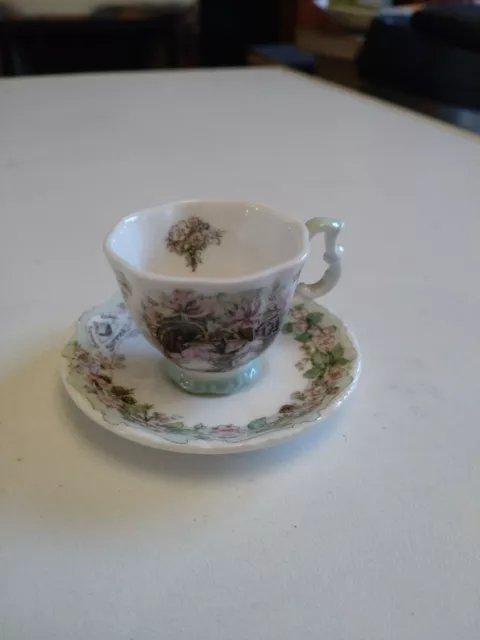 Royal Doulton Brambly Hedge Four Seasons Miniature Tea Cup Saucer "Summer".