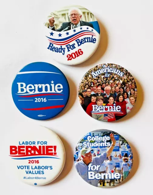 Bernie Sanders 2016 President US Politics Campaign Pinback Buttons