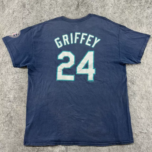 Seattle Mariners Shirt Mens XL Blue #24 Ken Griffey Short Sleeve Majestic