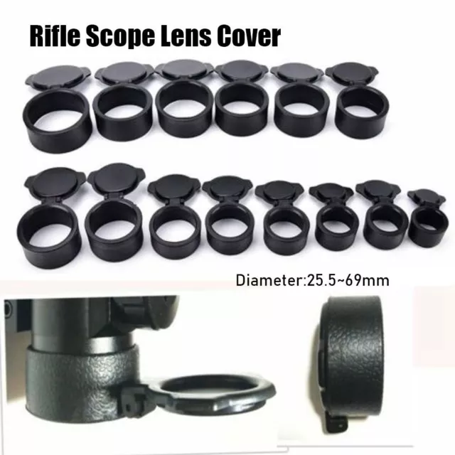Rifle Scope Objective Lense Lid Quick Spring Protection Flip Up Cap Lens Cover
