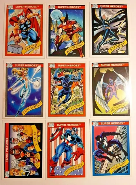 1990 Impel Marvel Universe Series 1 Trading Cards, You Pick, Finish Your Set