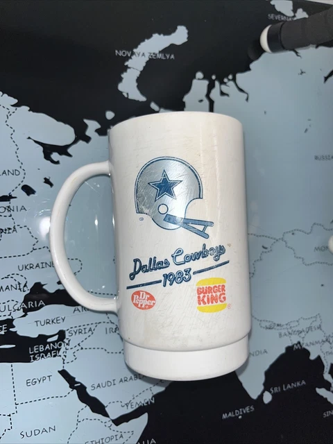 NFL Dallas Cowboys 1983 Promotional Plastic Graphic Cup Dr Pepper Burger King