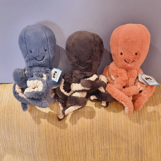 JELLYCAT INKY Octopus Black Octopus Small Little Storm Odell Bundle