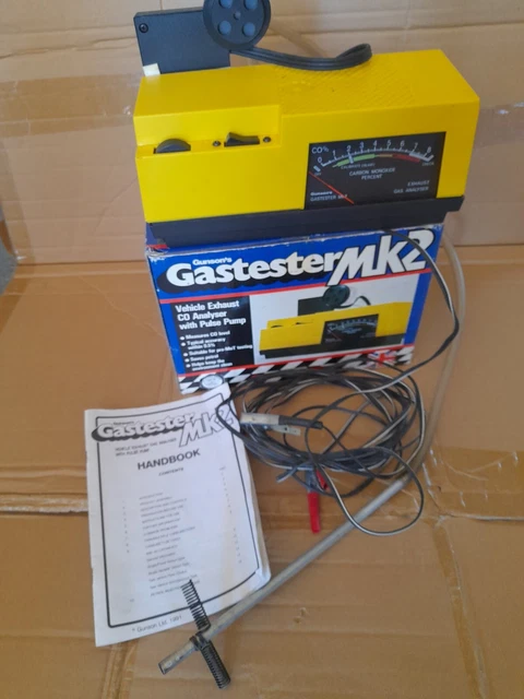 MOSTRATO SCATOLA FUNZIONANTE Gunsons Tester Gas MK2 Analizzatore Emissioni Scarico CO