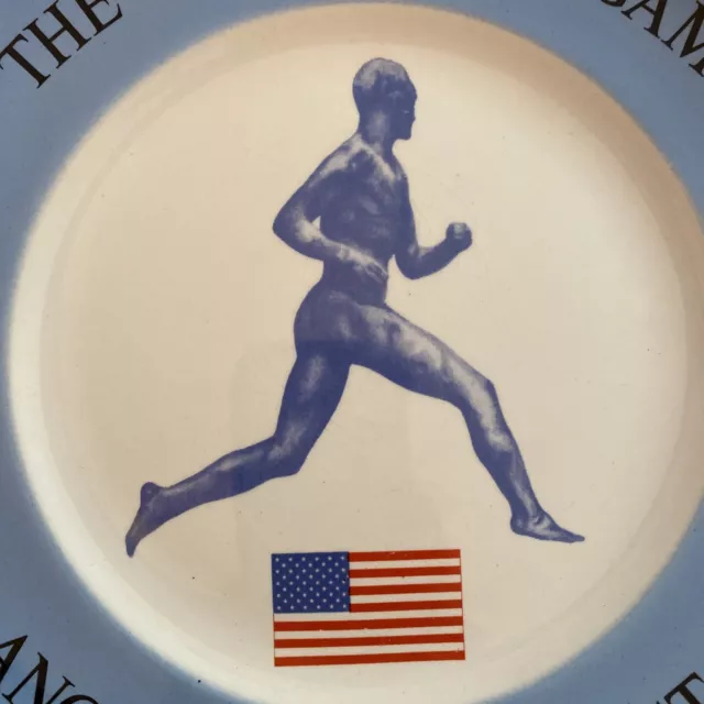 1984 Olympic Games Commemorative Plate Los Angeles USA Olympiad Staffordshire 3