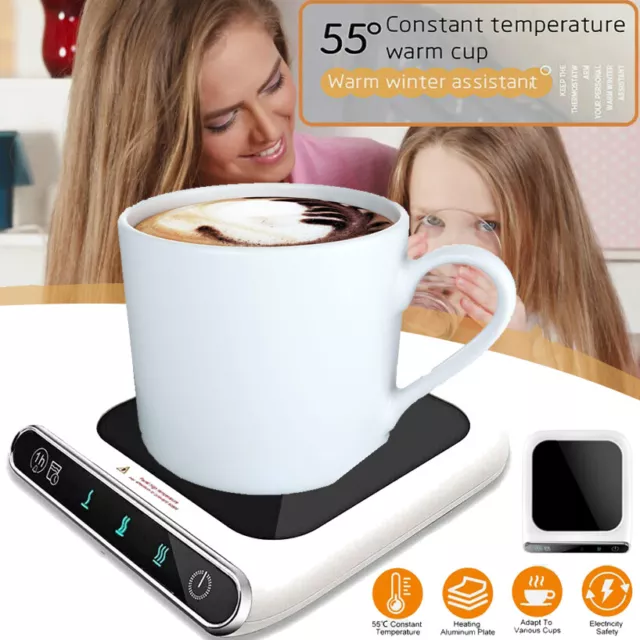 USB Coffee Mug Warmer Smart Tea Milk Cup Heater Pad Heating Plate Home Office UK