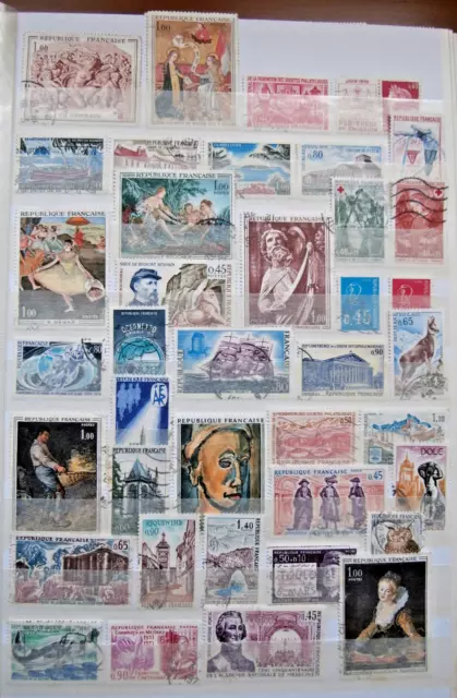 Lot 39 timbres france oblitérés 1970 1971 1972