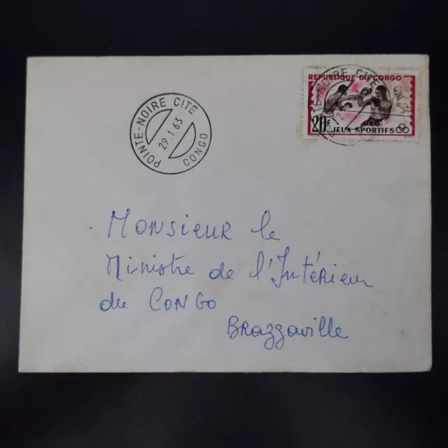 Kongo BRIEF Cover CAD Blacktip Cite 1963-> Ministre De L’Innenbeleuchtung