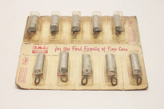 NOS Lot/10 Vintage Ford Ignition System DISTRIBUTOR CONDENSERS Parts FAB-12300-A