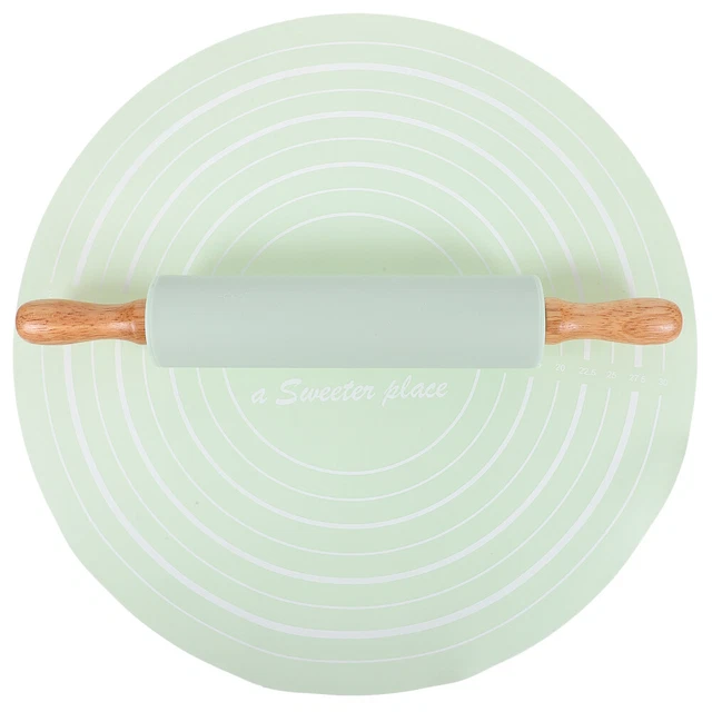 Lot De 2 Tapis De Pétrissage En Silicone Rose - Diamètre 30 Cm - Antiadhésif, Antidérapant - Pour Pâtisserie, Pizza, Pain - 6
