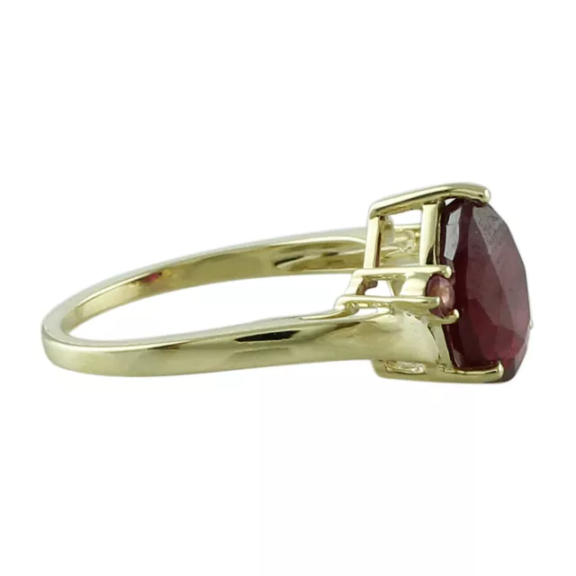 Stunning Ruby Gf Gemstone Pear Shape Jewelry 10k Yellow Gold Ring 2