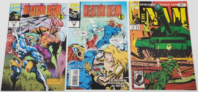 Marvel Comics' 3 Comic Books Lot feat. Death's Head II & The 'Nam