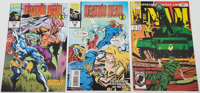 Marvel Comics' 3 Comic Books Lot feat. Death's Head II & The 'Nam