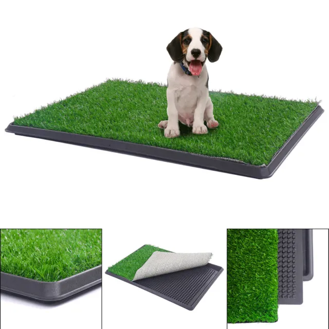 30"x20" Puppy Pet Potty Training Pee Indoor Toilet Dog Grass Pad Mat Turf Patch