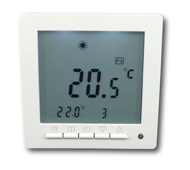 Thermostat Numérique Pour Chauffage au Sol / Electr. Max 16A Blanc #847
