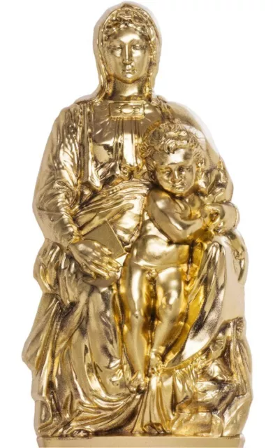 2020 $20 Cook Island MADONNA OF BRUGES Shapped 3 Oz Silver Gilded Coin.