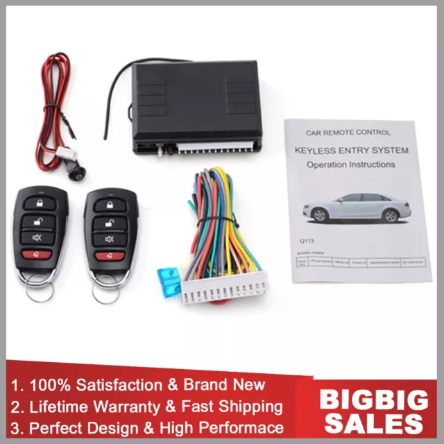 New Car Keyless Entry Security System Remote Control Door Central Locking Kit US