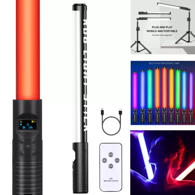 RGB LED Fill Light Wand Handheld Flash Tube Stick Lighting Photography Lamp AU