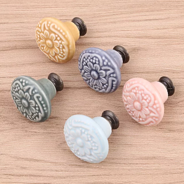 1x Retro Ceramic Door Knob Cabinet Drawer Cupboard Kitchen Furniture Pull Handle