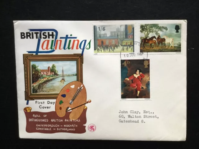 GB 1967  British Paintings FDC Wessex Brand,  (PD329)
