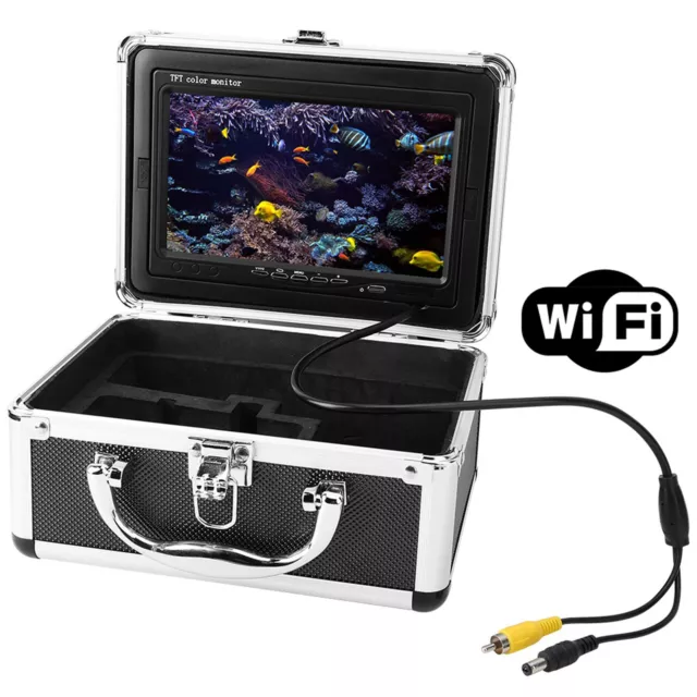 50M 7 Inch Wireless WIFI Underwater Fishing Video Camera Fish Finder 1000 TV