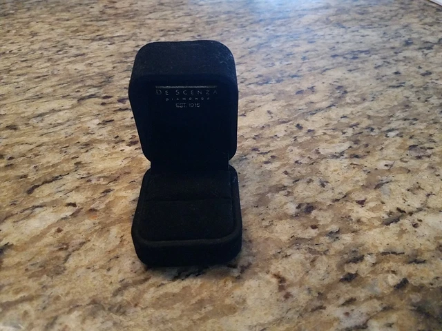 Ring case empty Black DeScenza great for Christmas gift ring holder cushion