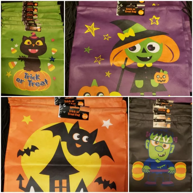 Lot Of 20*Halloween Reusable Backpack Style Novelty Trick Or Treat Bags*New