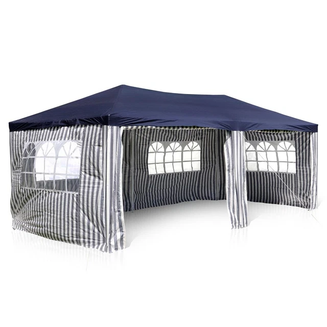 Pavillon Partyzelt Raucherzelt blau 3x6m PE 110g/m² Festzelt Eventzelt Marktzelt
